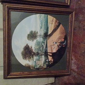Early years of two frame photos of farming scenery